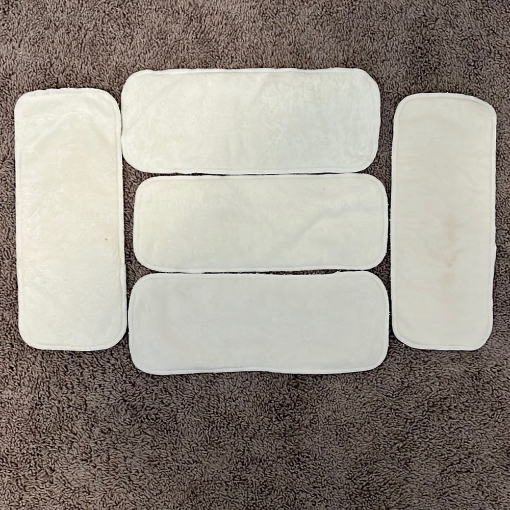 5 reusable cloth diaper inserts